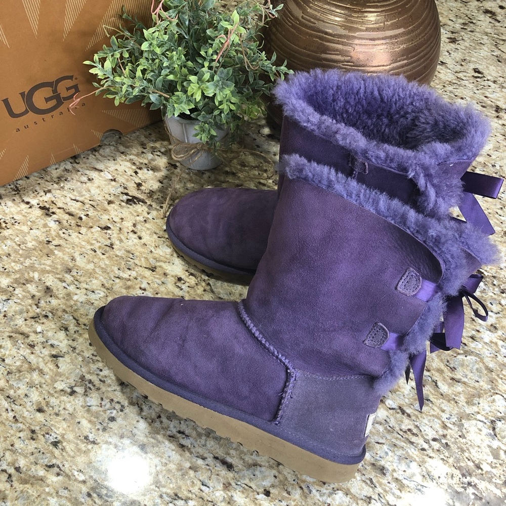 UGG Australia Bailey Bow Boot Purple - PETUNIA 5